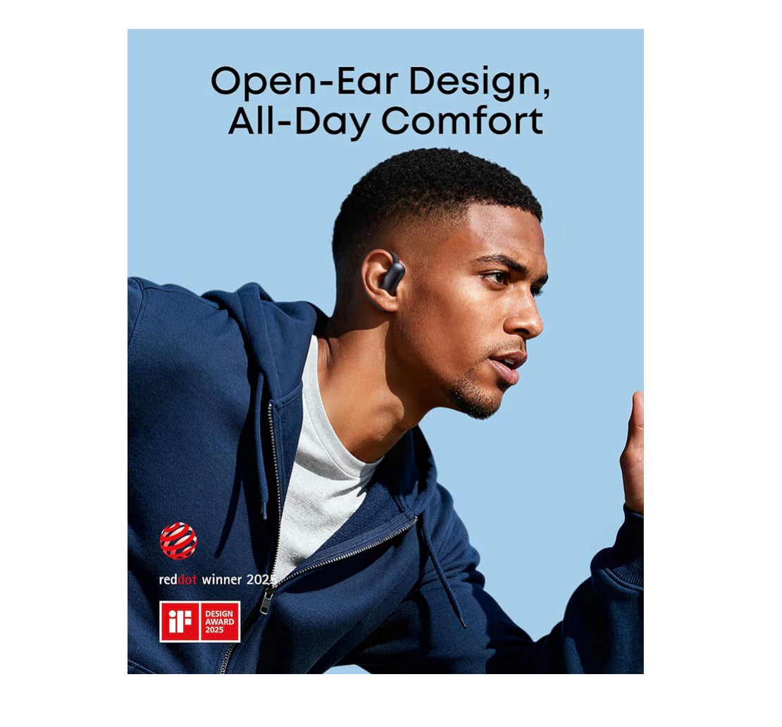 AeroFit2 , Open-Ear Headphones, Real-Time Translation Earbuds-42H Playtime, IP55,AI Clear Calls,Wireless Charging