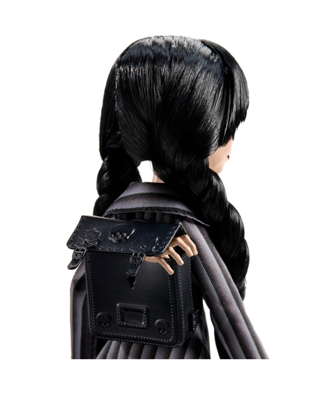 Monster High - Wednesday Addams Collectible in Nevermore Academy Uniform with Thing and Backpack, Doll Stand