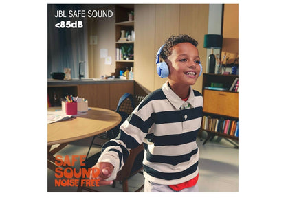 JBL Junior On-Ear Kids Headphones  Safe Sound 85dB, Parental Control w/ Customizable Volume Playtime, Easy monitoring, Built-in mic, 50-hour battery life