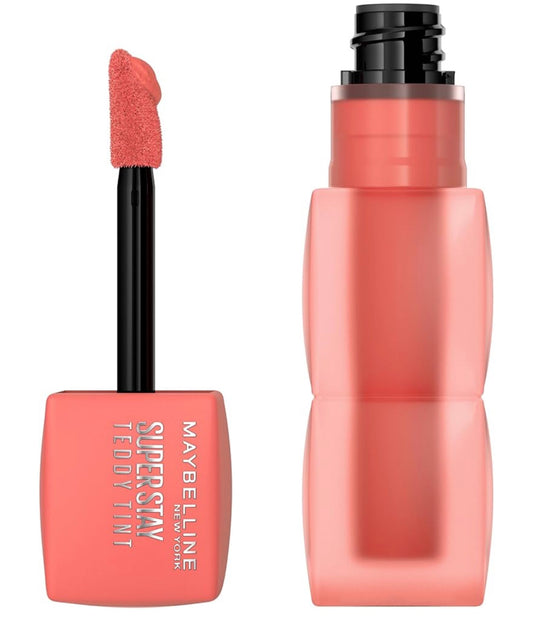 MAYBELLINE Super Stay Teddy Lip Tint, Langblywende Mat Lipstiffie Vir Tot 12 Uur Dra - (Baby Tee) 1 st