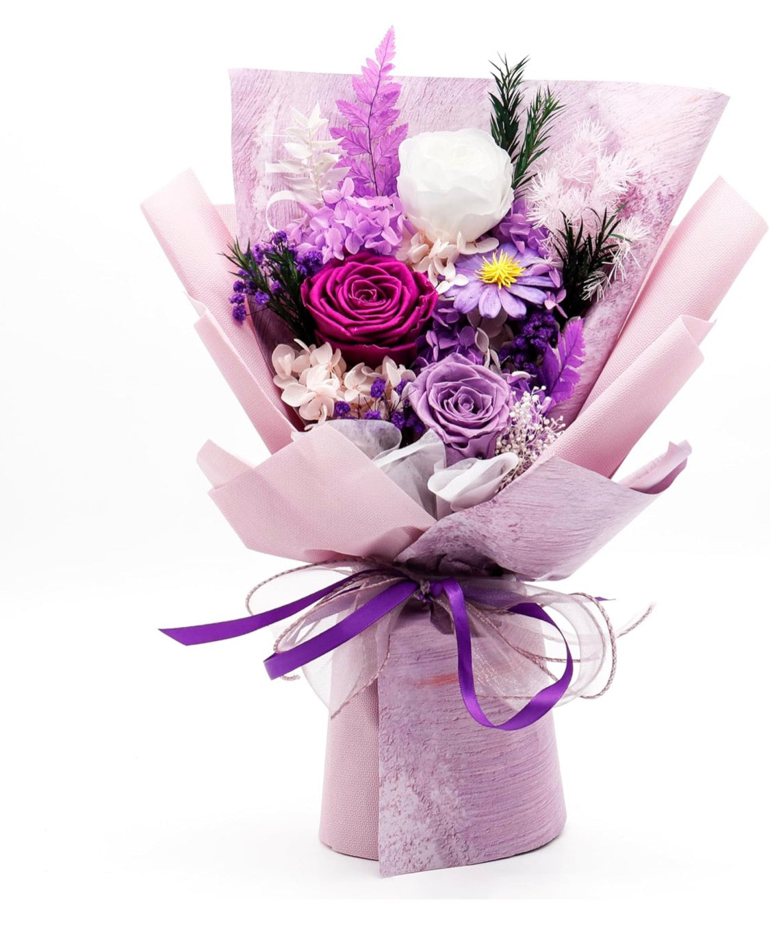 Preserved Flowers Bouquet, Eternal Natural Rose - Special Occasion - Decorations