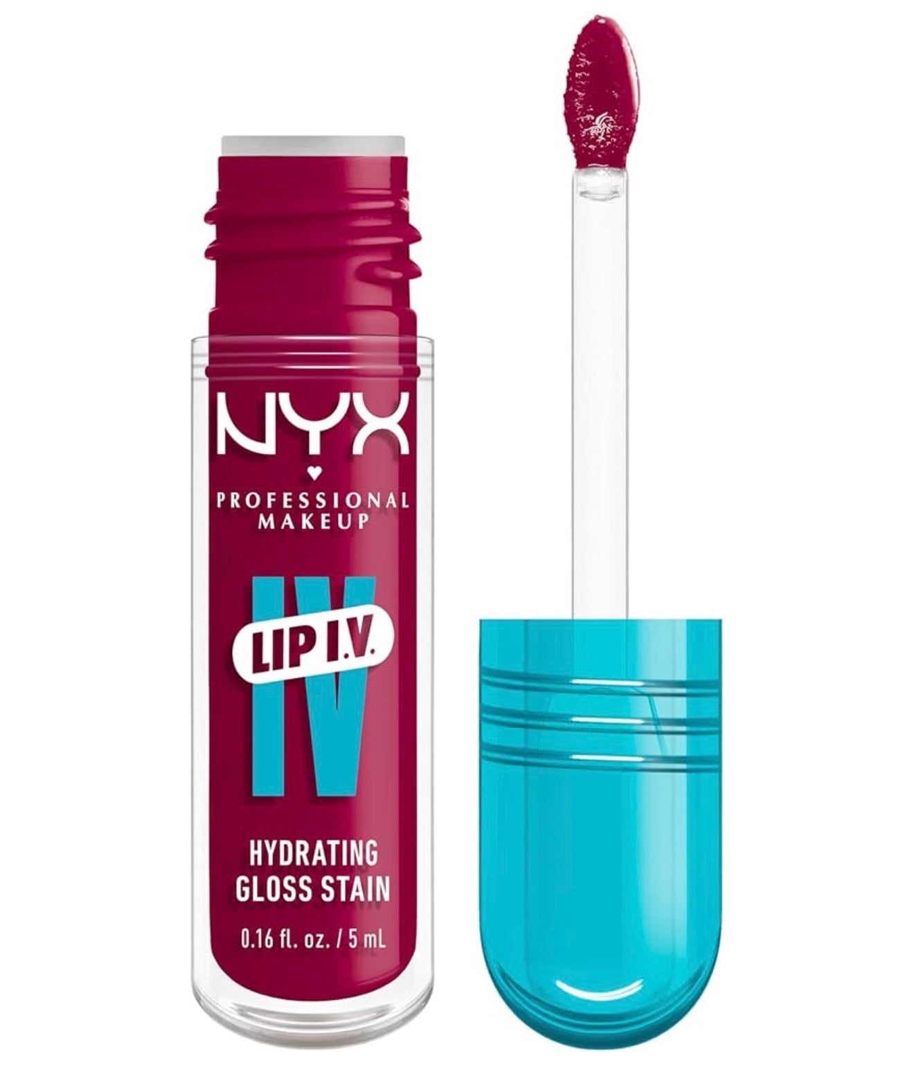 NYX PRO MAKEUP Lip IV Hydrating Glossy Lip Stain, Langdurige, Getinte, Veganistiese Formule met 12 UUR Hidrasie - Magenta Mist (Bessie)