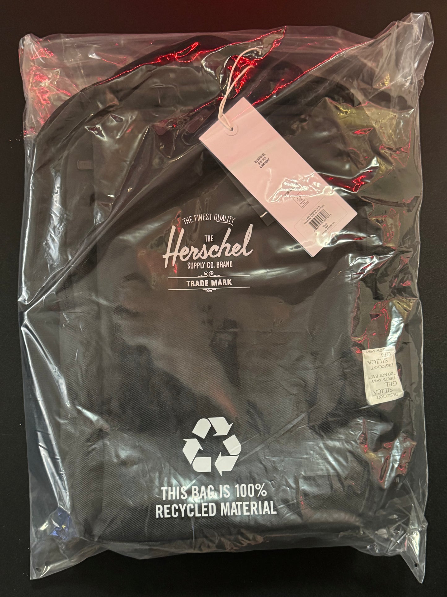 Herschel Supply Co. 3-Piece Travel Set: Backpack, Duffel Bag & Toiletry Kit - Black / Tan Straps NEW