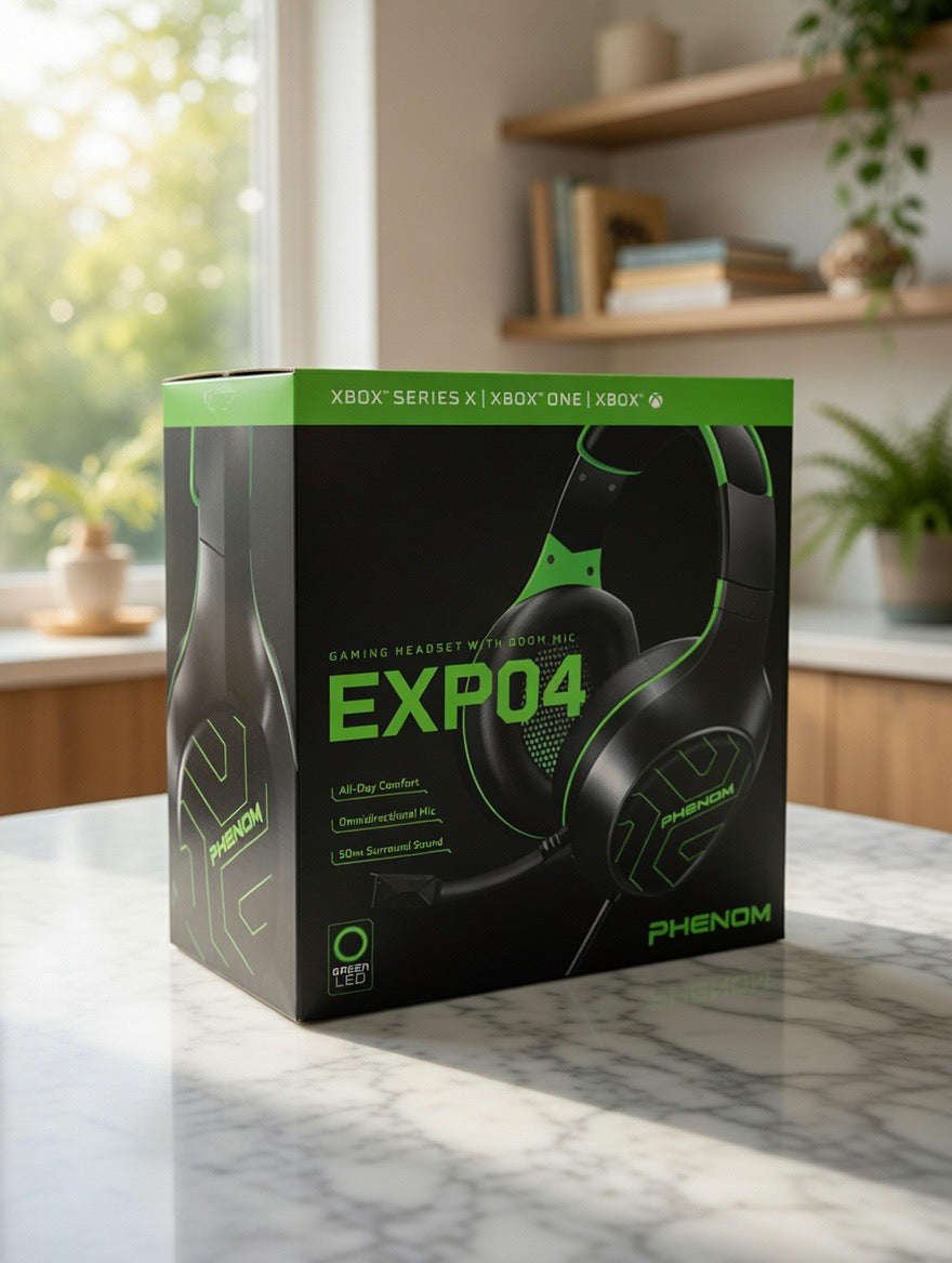 Phenom EXPO4 Gaming Headset with Boom Mic - Xbox Compatible