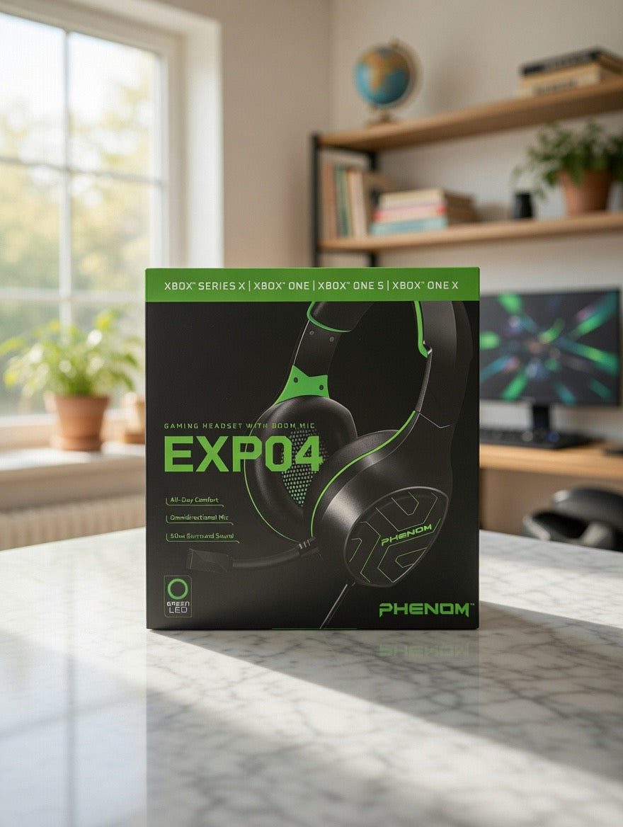 Phenom EXPO4 Gaming Headset with Boom Mic - Xbox Compatible
