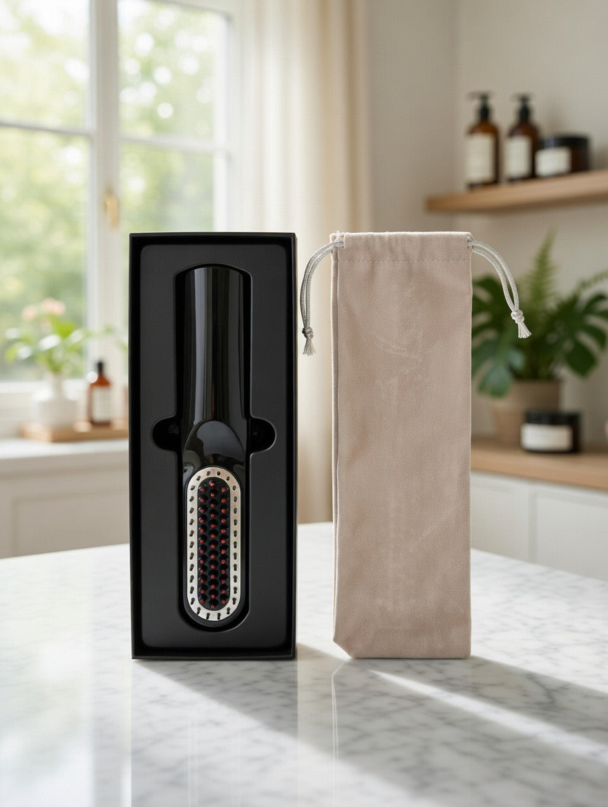 The Beard Boys Beard Straightening Brush - Heated Comb with Red LED