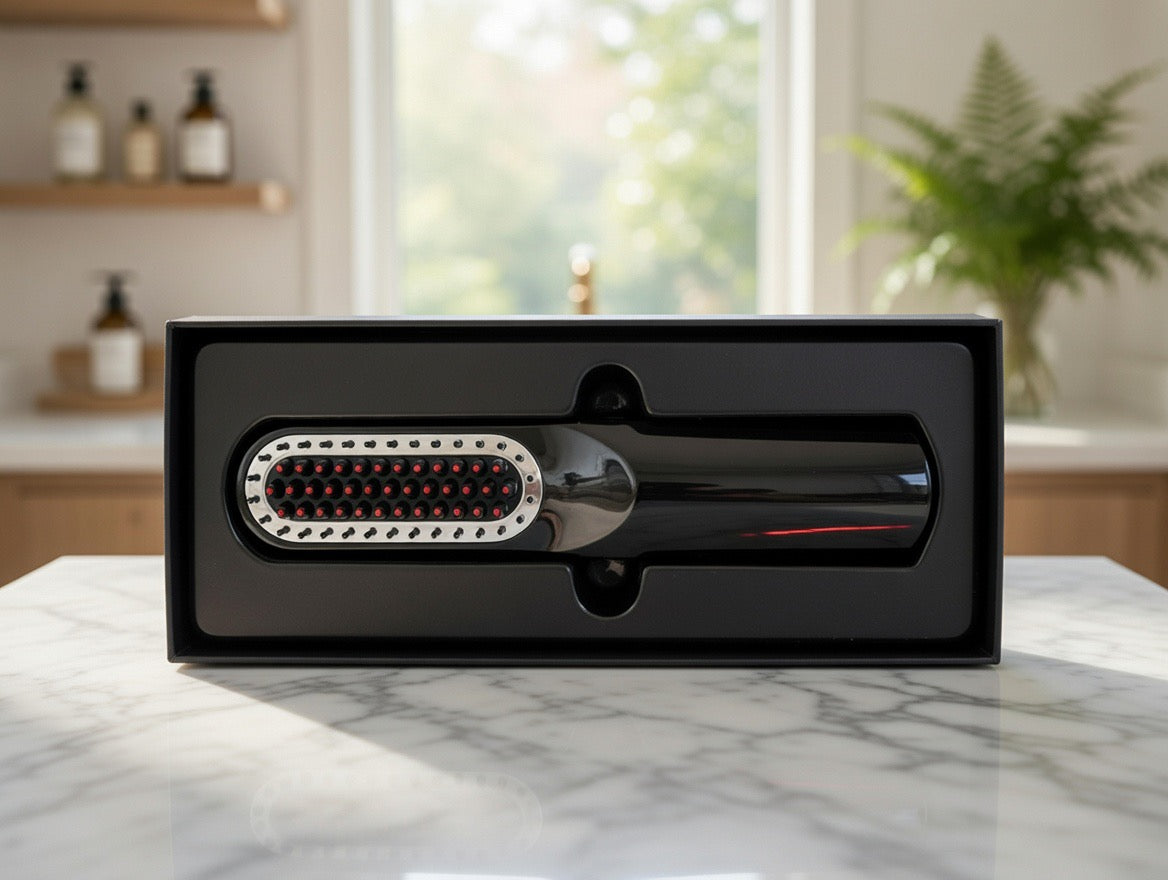 The Beard Boys Beard Straightening Brush - Heated Comb with Red LED