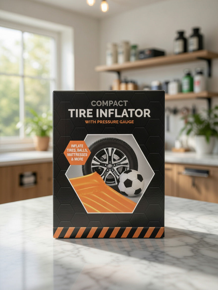 Torelli Tools Compact 12V Tire Inflator with Pressure Gauge