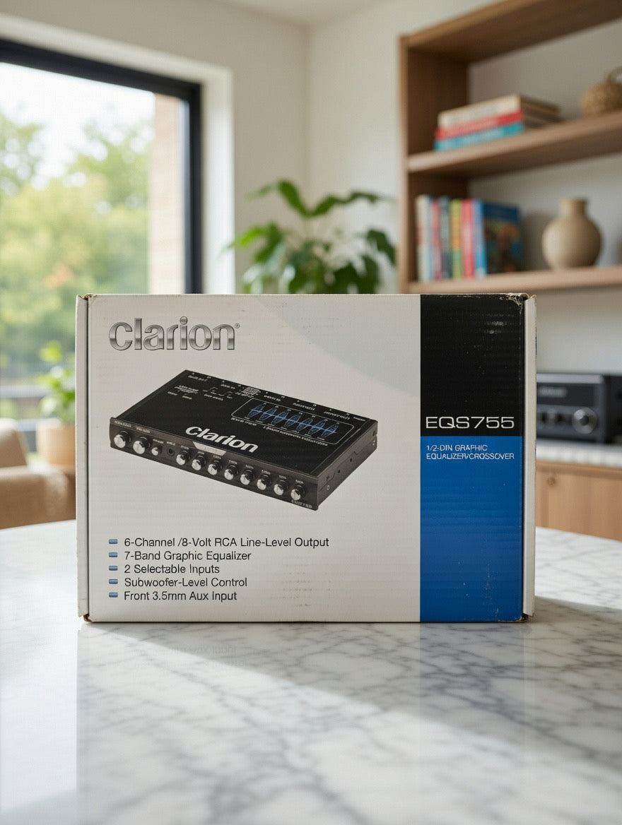 Clarion EQS755 1/2-DIN 7-Band Graphic Equalizer / Crossover