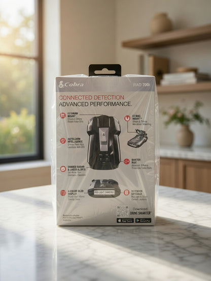 Cobra RAD 700i Laser Radar Detector - Premium Detection Range Advanced Filtering Software, Apple CarPlay and Android Auto Compatible, Laser Eye Front and Rear Detection