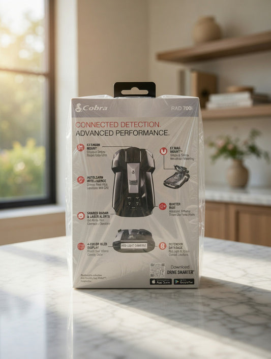 Cobra RAD 700i Laser Radar Detector - Premium Detection Range Advanced Filtering Software, Apple CarPlay and Android Auto Compatible, Laser Eye Front and Rear Detection