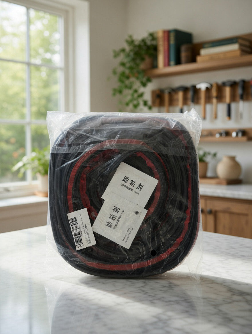 Weather Stripping Door Seal Kit Black / Red