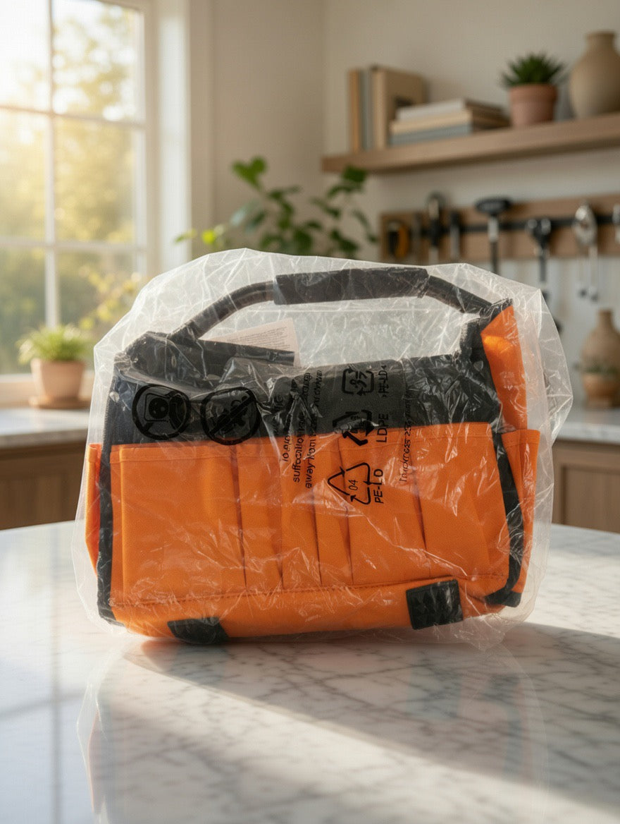 Orange Black Tool Bag Utility Pouch / Organizer