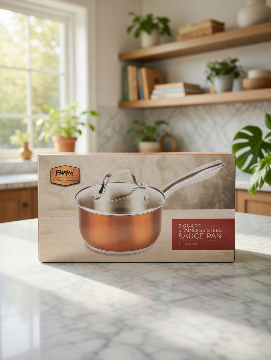 Parini 2 Qt Stainless Steel Sauce Pan