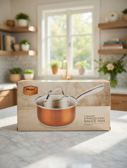 Parini 2 Qt Stainless Steel Sauce Pan