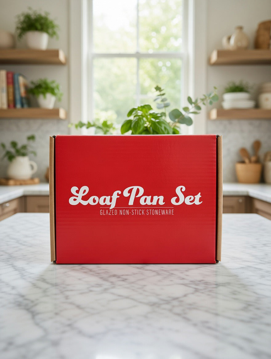 Parini Cookware Loaf Pan Set - Glazed Non-Stick Stoneware