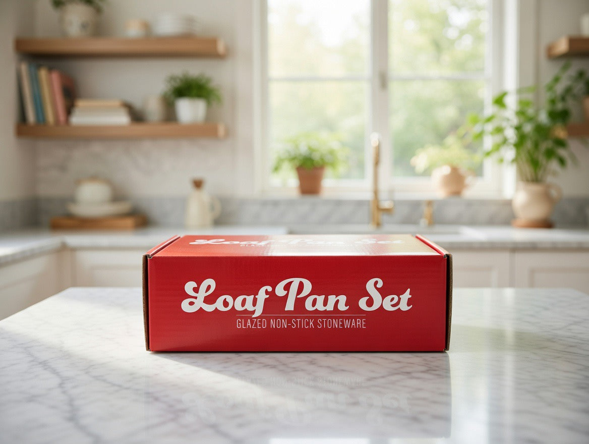 Parini Cookware Loaf Pan Set - Glazed Non-Stick Stoneware