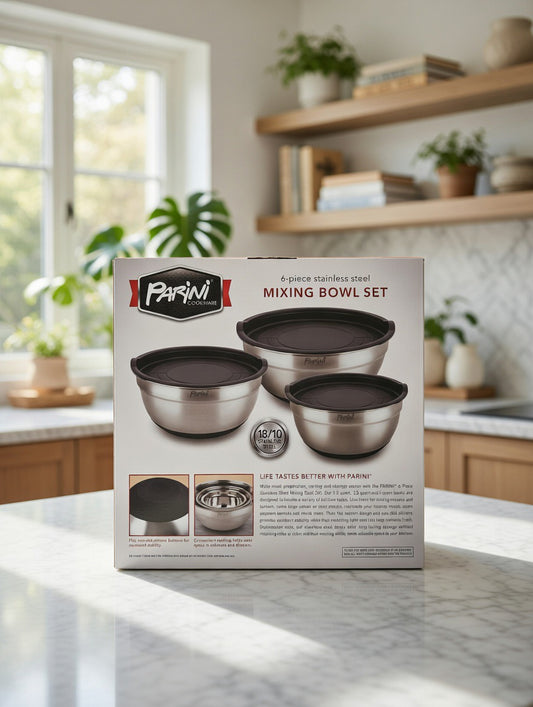 Parini 6-Piece Stainless Steel Mixing Bowl Sets