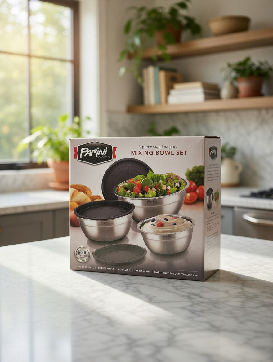 Parini 6-Piece Stainless Steel Mixing Bowl Sets