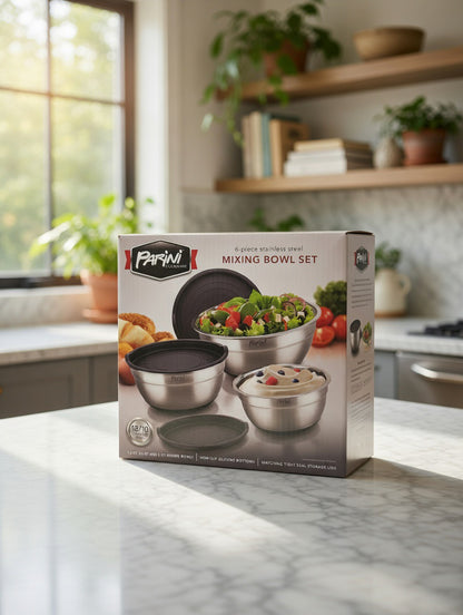 Parini 6-Piece Stainless Steel Mixing Bowl Sets