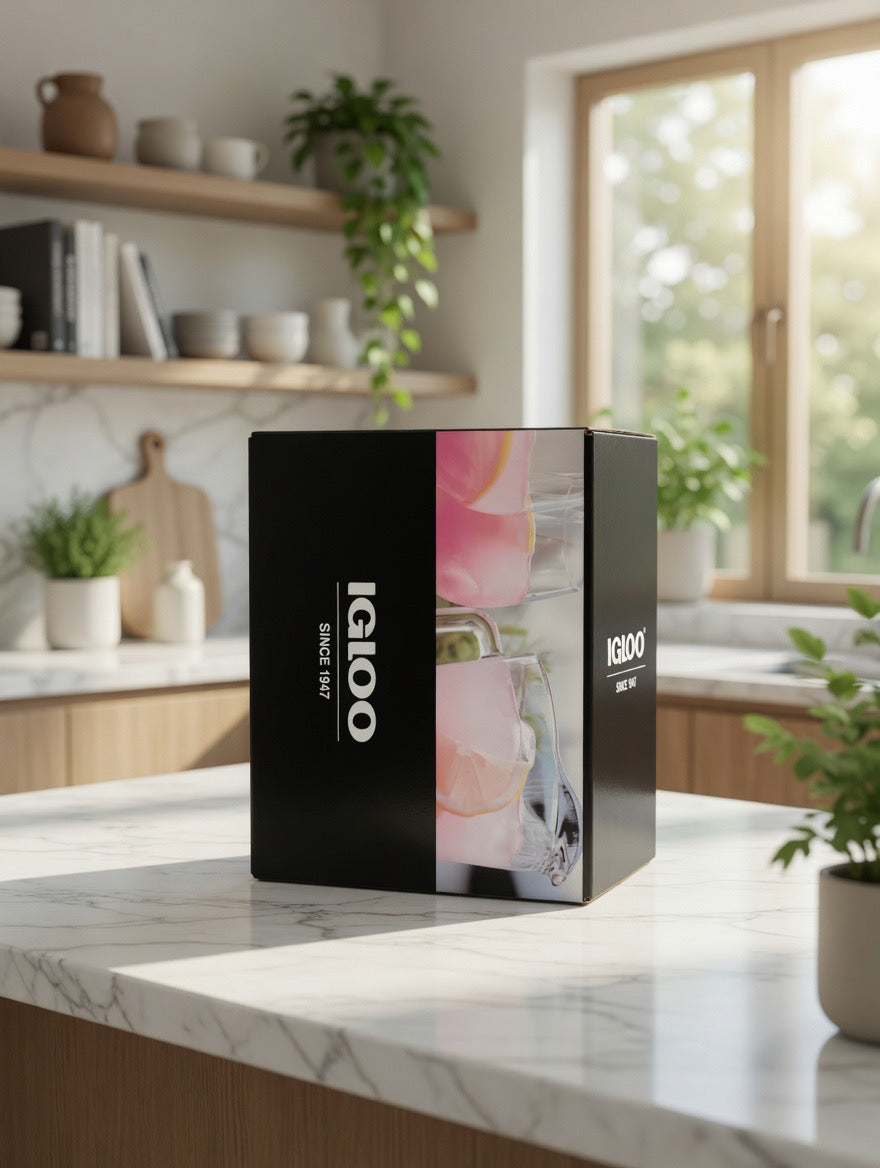 Igloo Electric Countertop Ice Maker Machine - Automatic and Portable - 33 LBS in 24 Hours - (Black)