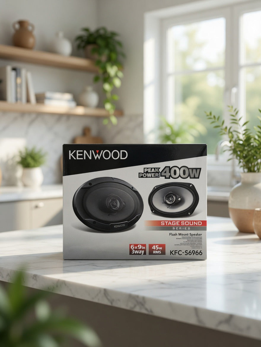Kenwood KFC-S6966 6x9” 3-Way Flush Mount Car Speakers