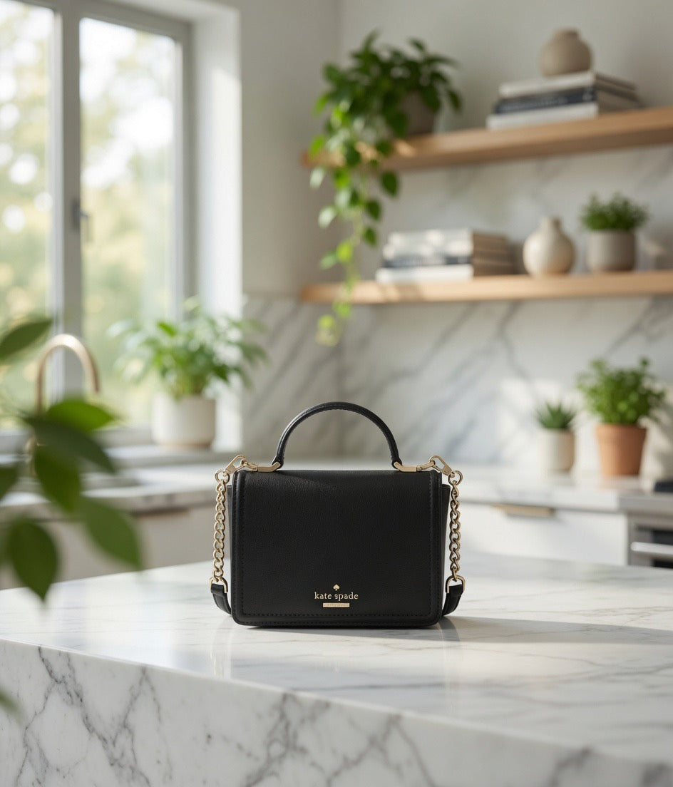 Kate Spade Black Leather Crossbody Bag Handbag