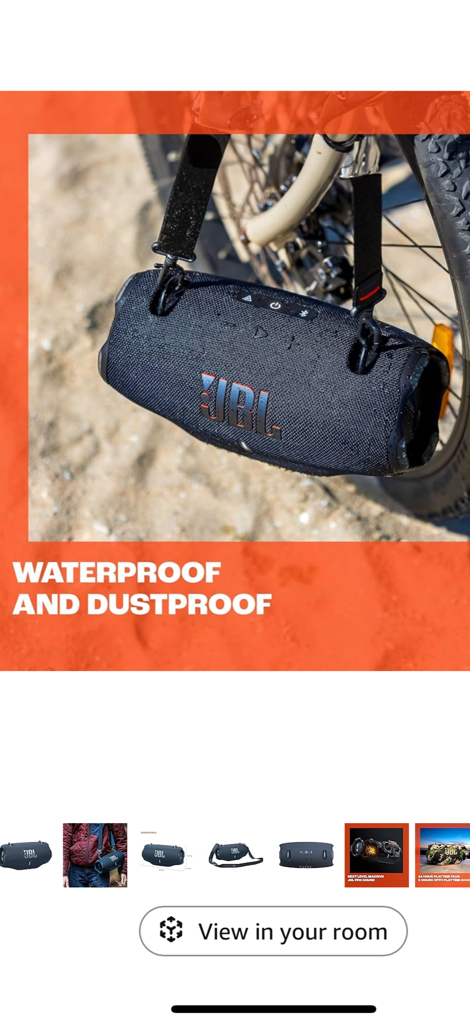 JBL Xtreme 4 - Portable Bluetooth Speaker, Powerful Sound and Deep Bass, IP67 Waterproof, 24 Hours of Playtime, Powerbank, PartyBoost for Multi-Speaker Pairing (Blue)