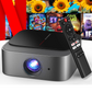 2025 Netflix-Official | 386+ Built-in Apps] DBPOWER E2 Smart Projector with WiFi and Bluetooth, Mini Projector 4K Support with Netflix, Youtube, Disney+, Hulu, Max, Crunchyroll w/ Portable Case
