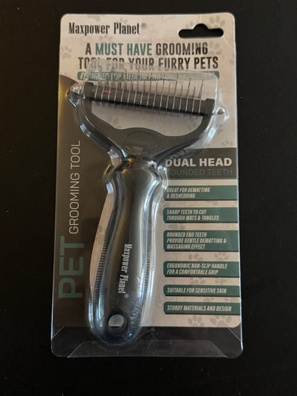 Maxpower Planet Pet Grooming Tool Dubbele Kop Ontwolhark