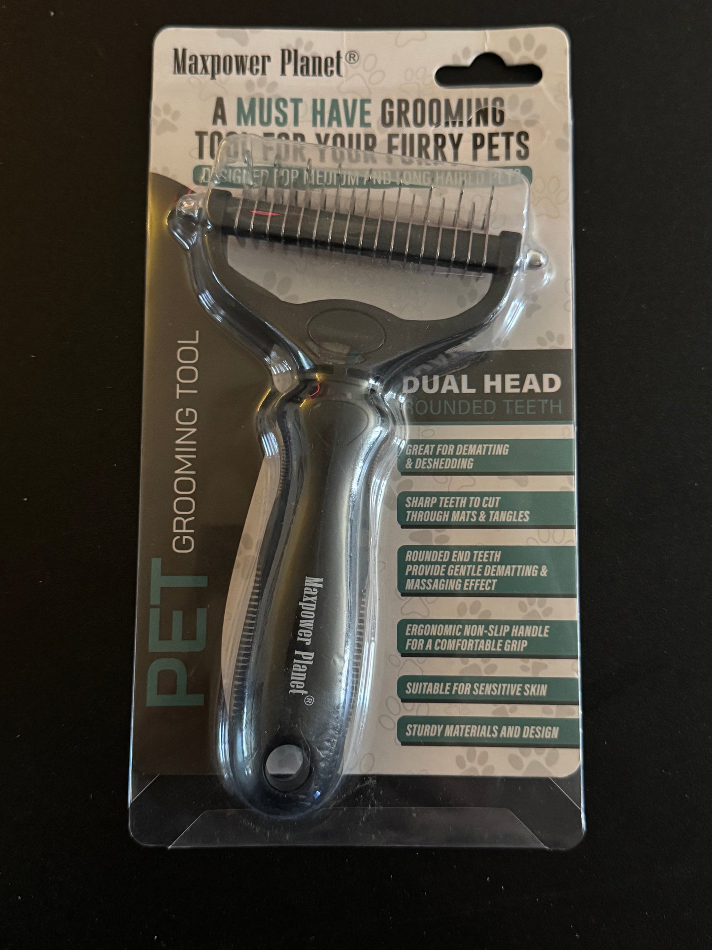 Maxpower Planet Pet Grooming Tool Dubbele Kop Ontwolhark