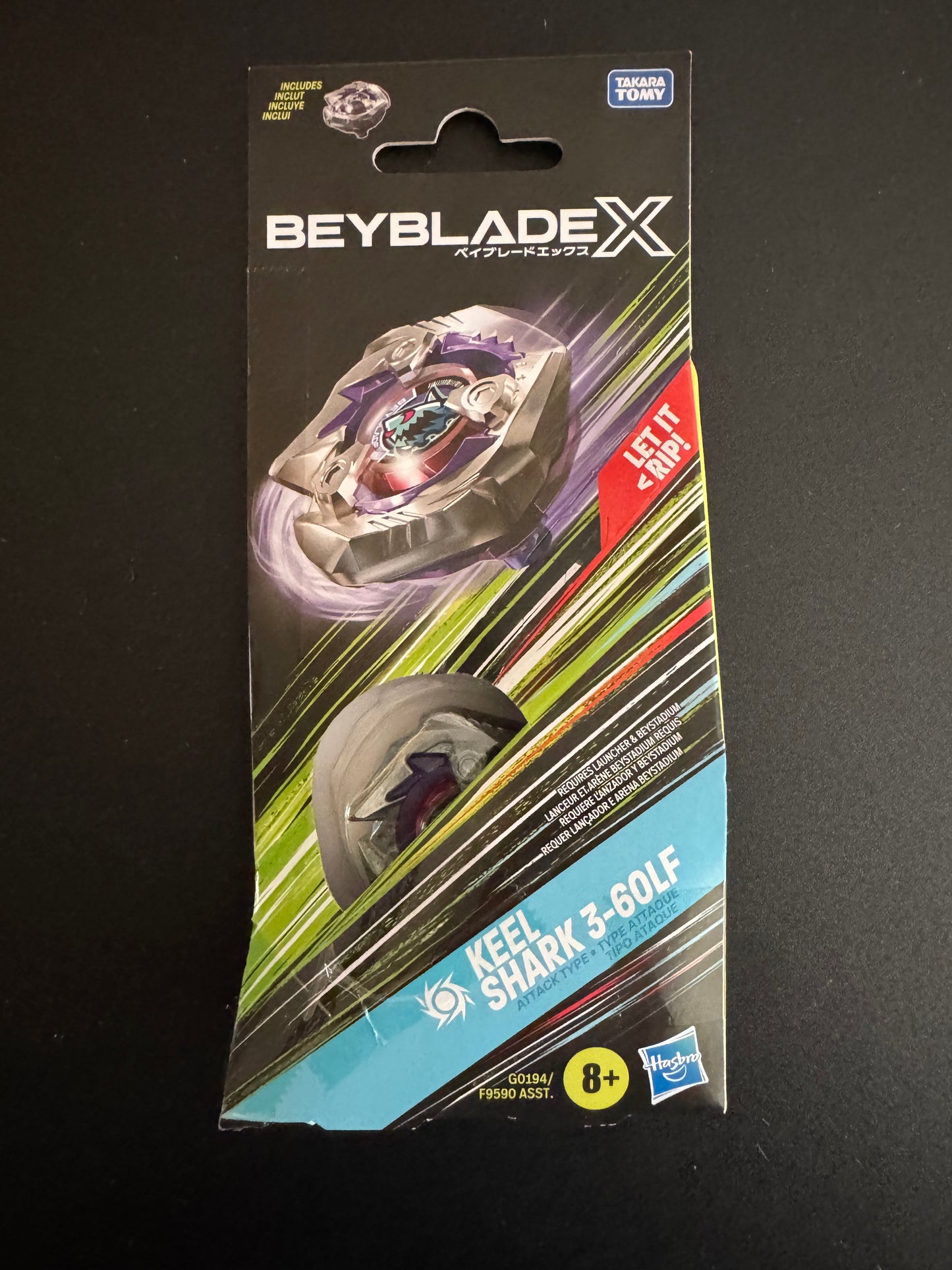 Beyblade X Keel Shark 3-60LF Aanval Tipe Beginkit