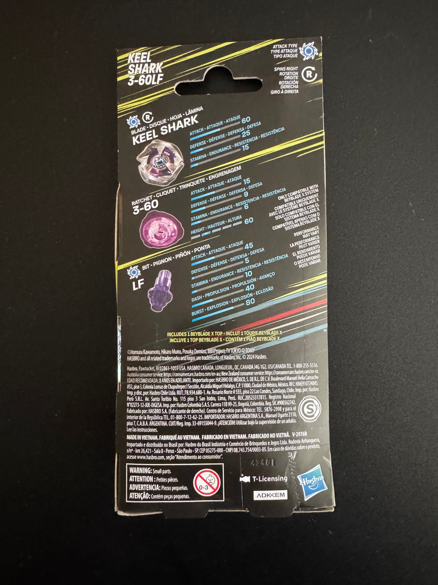 Beyblade X Keel Shark 3-60LF Aanval Tipe Beginkit