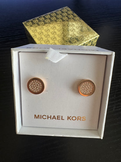 Michael Kors Roosgoud Kristal-Pave Oorknoppies