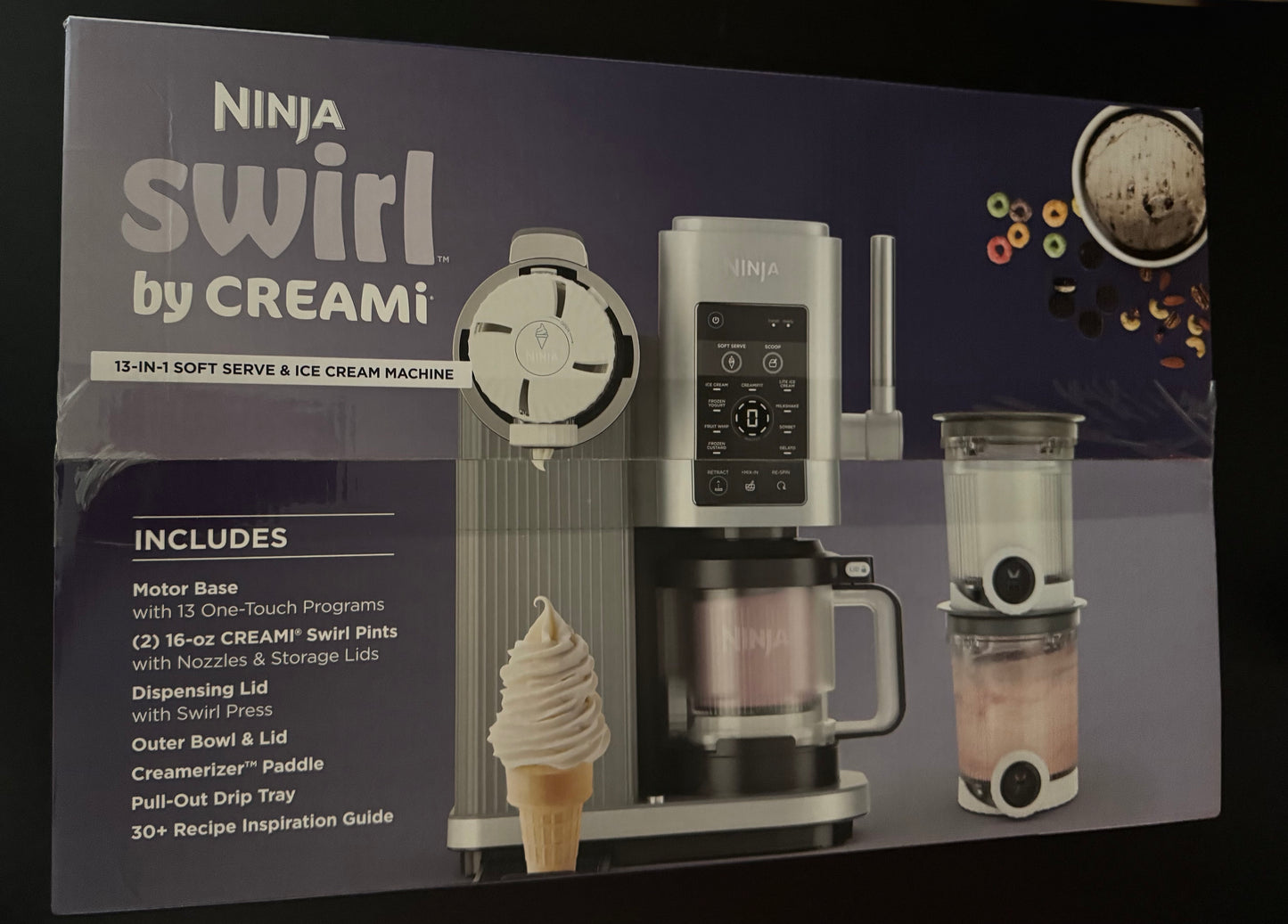 Ninja CREAMi Scoop & Swirl 13 in 1 Soft Serve Ice Cream Machine - Silver