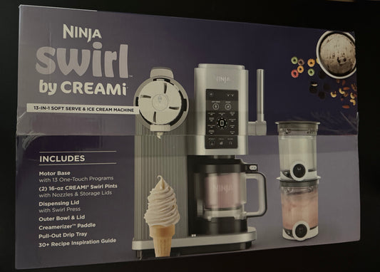 Ninja CREAMi Scoop & Swirl 13 in 1 Soft Serve Ice Cream Machine - Silver