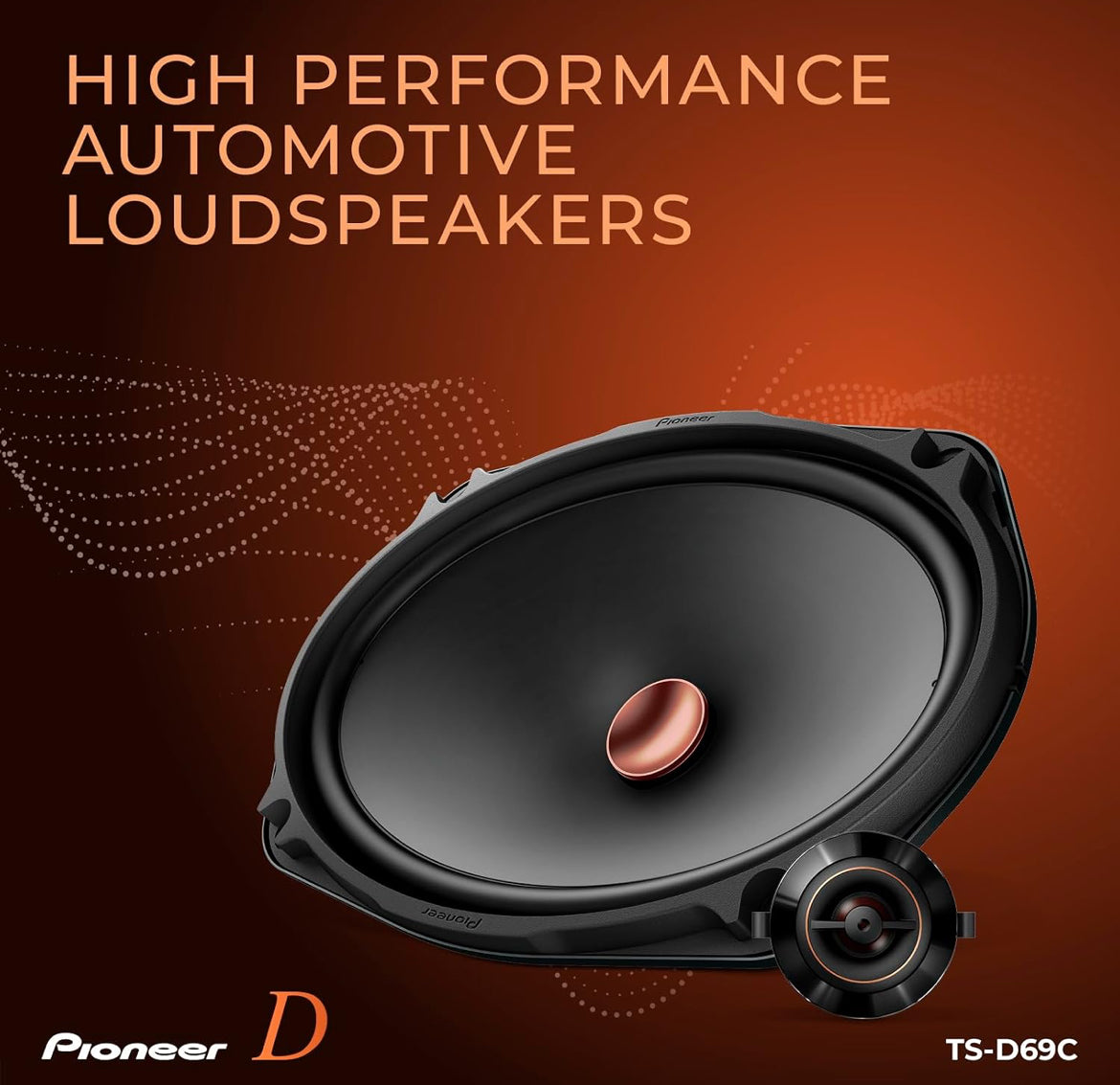 PIONEER D-Series TS-D69C 6" x 9" 2-Way Component Car Speakers 330W MaxHigh Performance Speakers, Ideal Factory Upgrade, Crisp Highs + Clear Vocals, Add an Amp for Even Better Performance