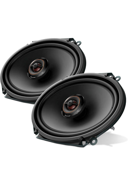 Pioneer D-Series 6X8 Inches 2-Way Coaxial Car Speakers 280W MaxHigh Performance Speakers, Ideal Factory Upgrade, Balanced Sound + Smooth Treble