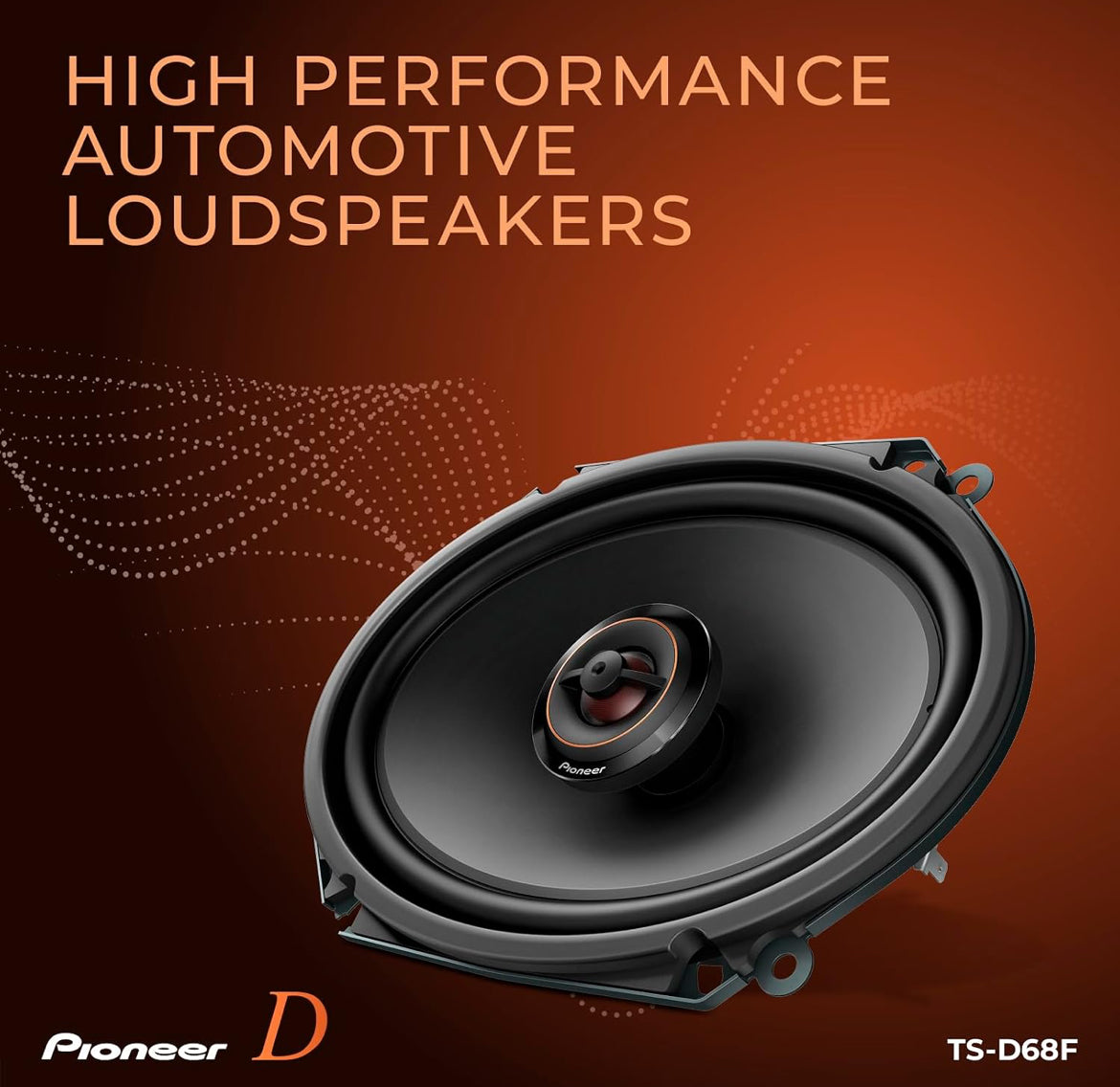 Pioneer D-Series 6X8 Inches 2-Way Coaxial Car Speakers 280W MaxHigh Performance Speakers, Ideal Factory Upgrade, Balanced Sound + Smooth Treble