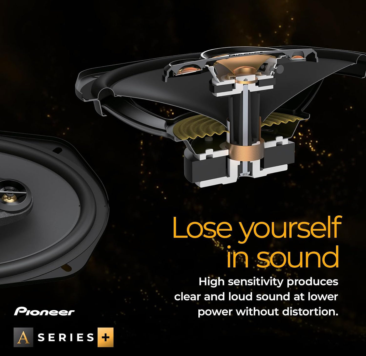 PIONEER A-Series 6X9 Inches 2-Way Component Speakers 450W MaxIdeal Factory Upgrade, Crisp Highs + Clear Vocals, Enhanced Bass, Installation Adaptors Included