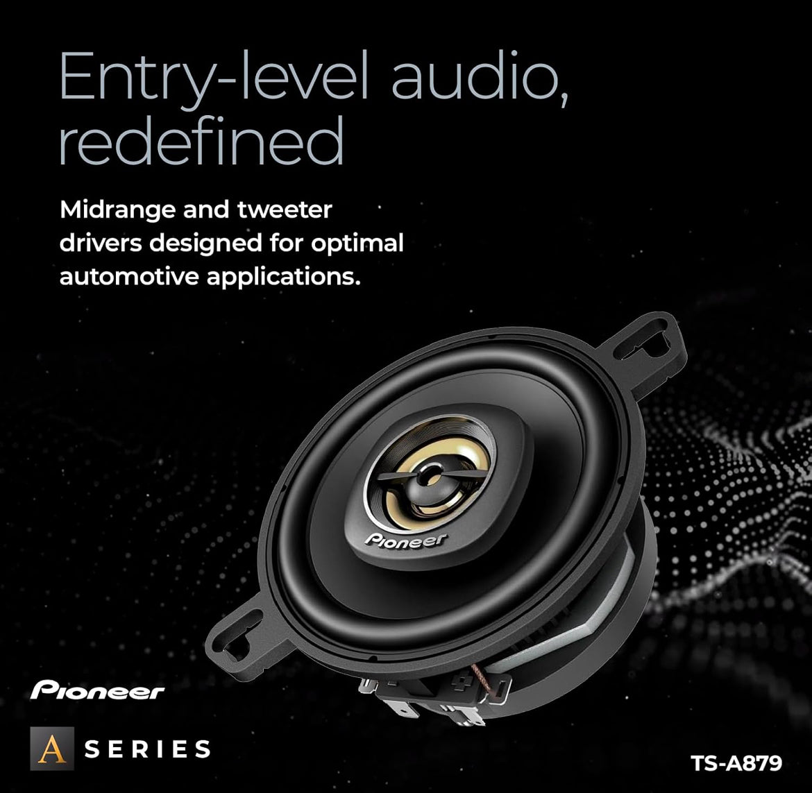 PIONEER A-Series 3.5 Inches 2-Way Coaxial Car Speakers 450W MaxGreat Stock Replacement, Balanced Sound