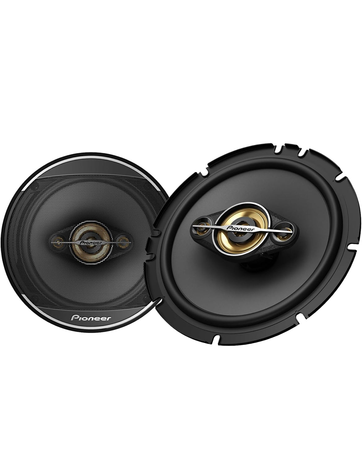 Pioneer A-Series Plus 6.5" 4-Way Coaxial Car Speakers 350W MaxIdeal Factory Upgrade, Balanced Sound + Smooth Treble, Enhanced Bass, Installation Adaptors Included