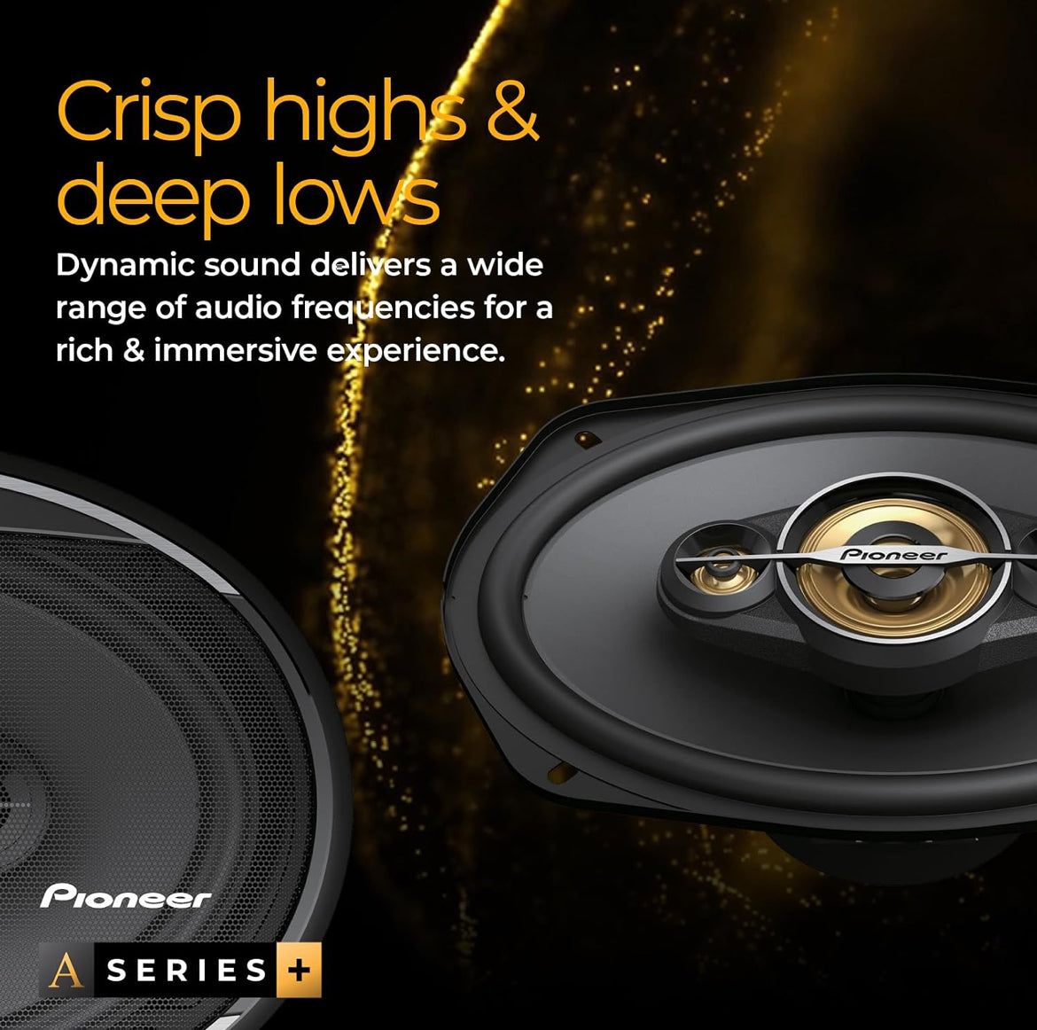 PIONEER A-Series Plus 6X9 Inches 5-Way Coaxial Car Speakers 700W MaxGreat Stock Replacement, Balanced Sound + Smooth Treble, Enhanced Bass