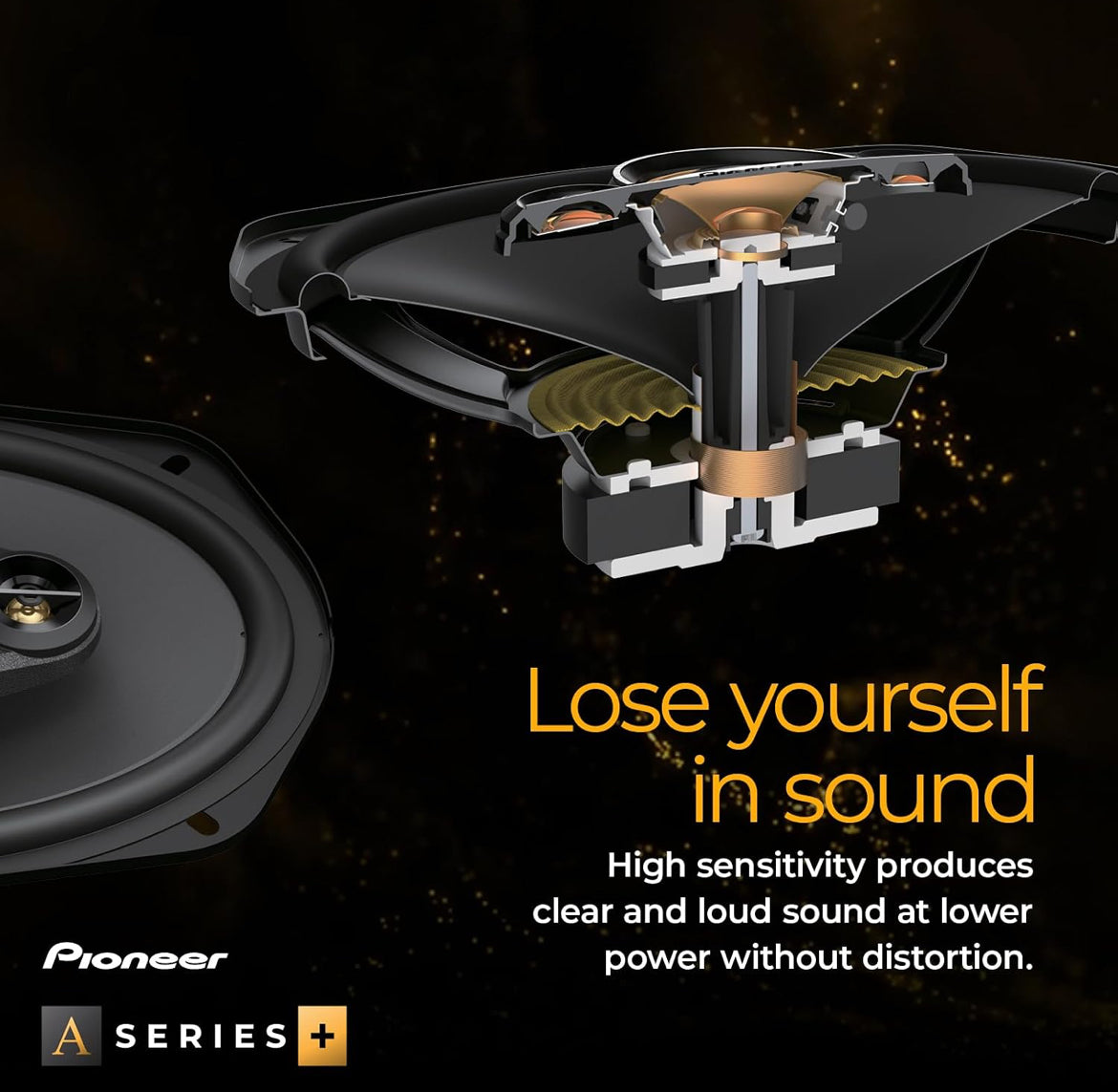 PIONEER A-Series Plus 6X9 Inches 5-Way Coaxial Car Speakers 700W MaxGreat Stock Replacement, Balanced Sound + Smooth Treble, Enhanced Bass