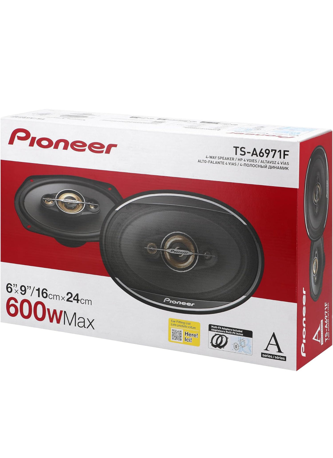 Pioneer A-Series Plus 6X9 Inches 4-Way Coaxial Car Speakers 600W MaxIdeal Factory Upgrade, Balanced Sound + Smooth Treble, Enhanced Bass, Installation Adaptors Included