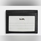 Coach Black Embossed Leather Card Case Slim Wallet Credit Holder