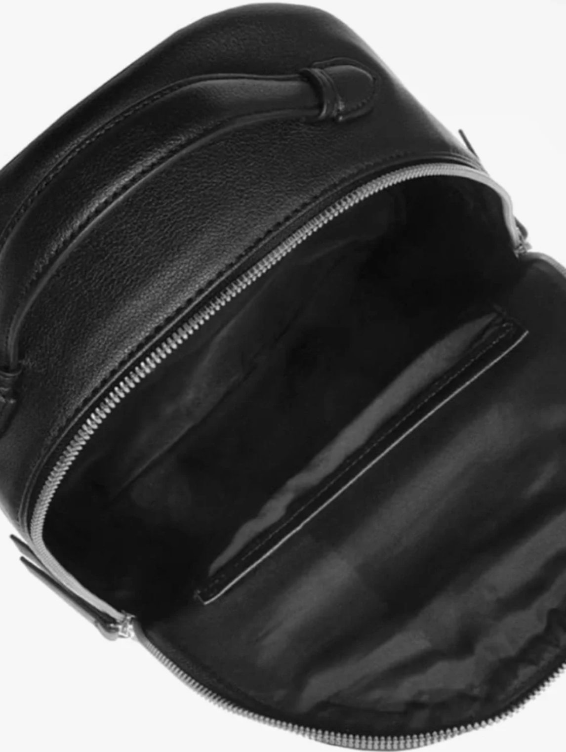 Nine West Wander Mini Backpack Black Faux Leather Small Travel Bag
