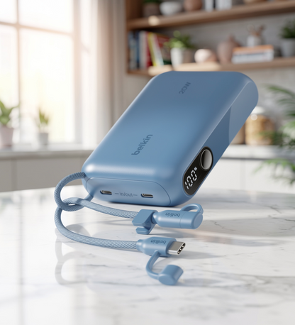 Portable Charger Slim 10,000mAh USB-C Power Bank - (Blue)