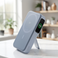 MagGo Power Bank, Qi2 Certified 15W Ultra-Fast MagSafe-Compatible Portable Charger, 10,000mAh Battery Pack with Smart Display and Foldable Stand- Blue