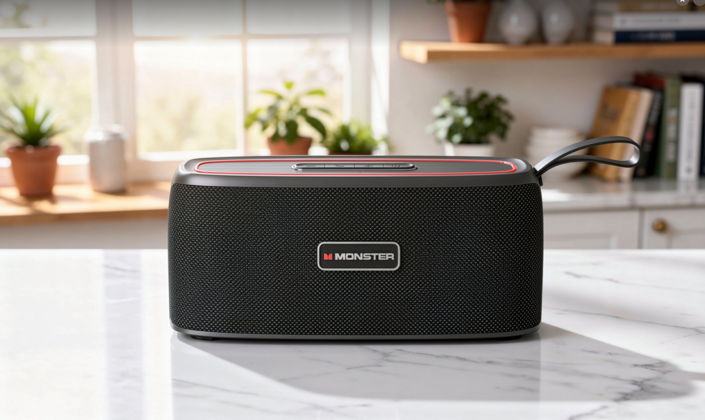 Shock Portable Bluetooth Speaker, True Wireless Speaker, 30W Loud Stereo Sound, IPX6 Waterproof Speaker